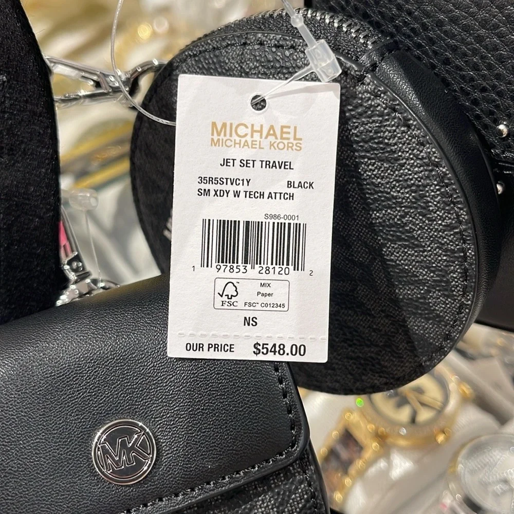 Michael Kors Jet Set Signature Logo Crossbody Bag with Case  Apple Airpods Pro®